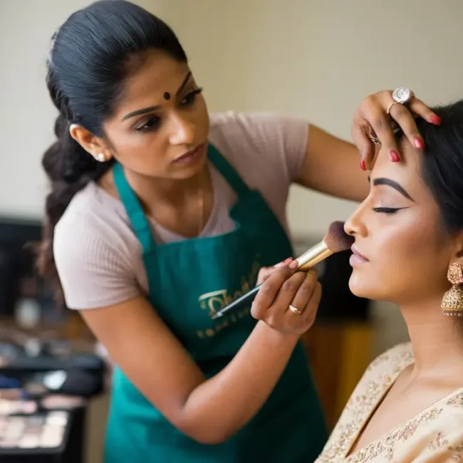 Inside a Bridal Makeup Session at Dharmi Studio