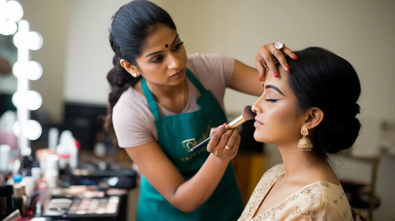 Inside a Bridal Makeup Session at Dharmi Studio