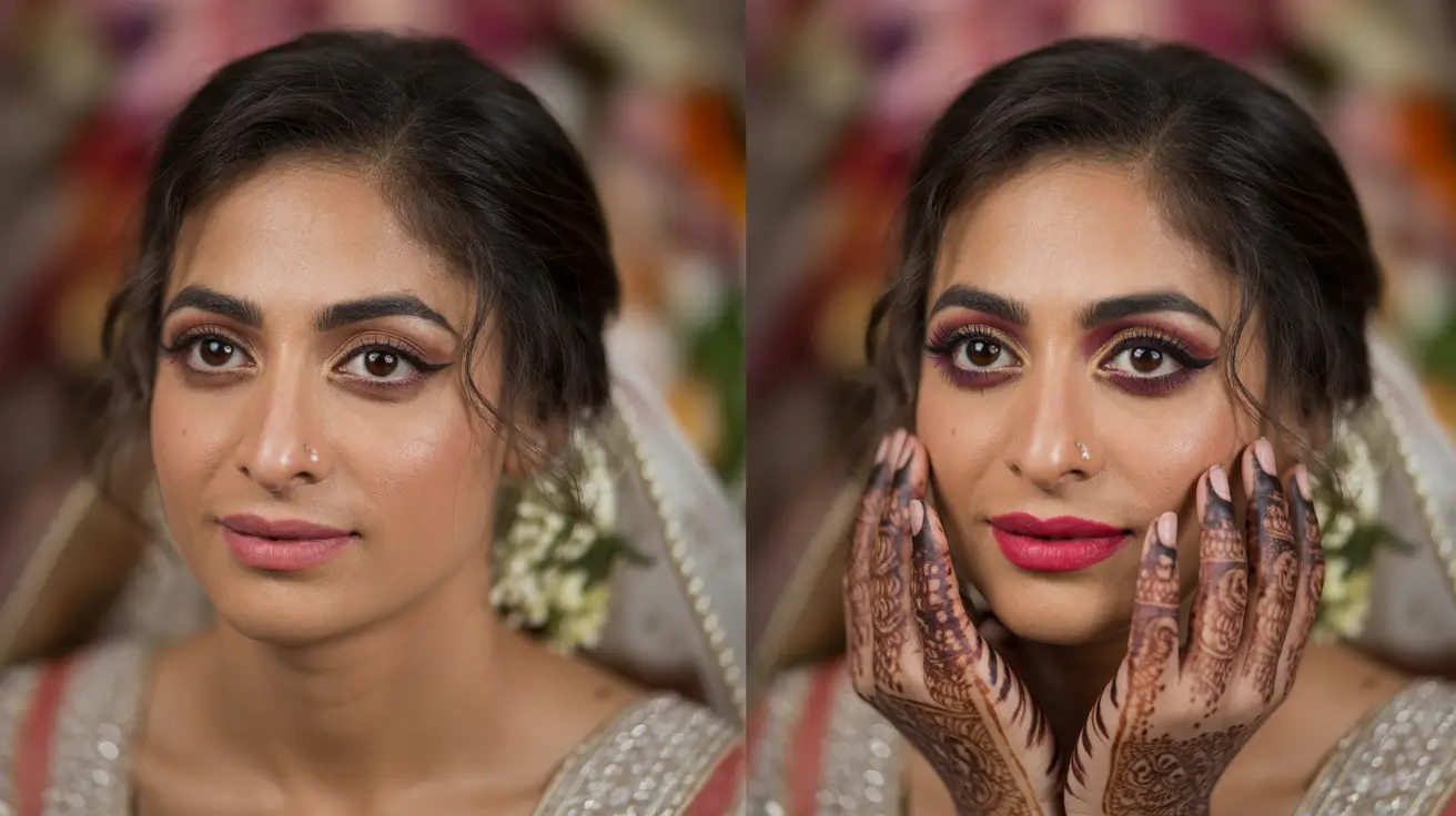 Bridal Makeup Before & After Transformations