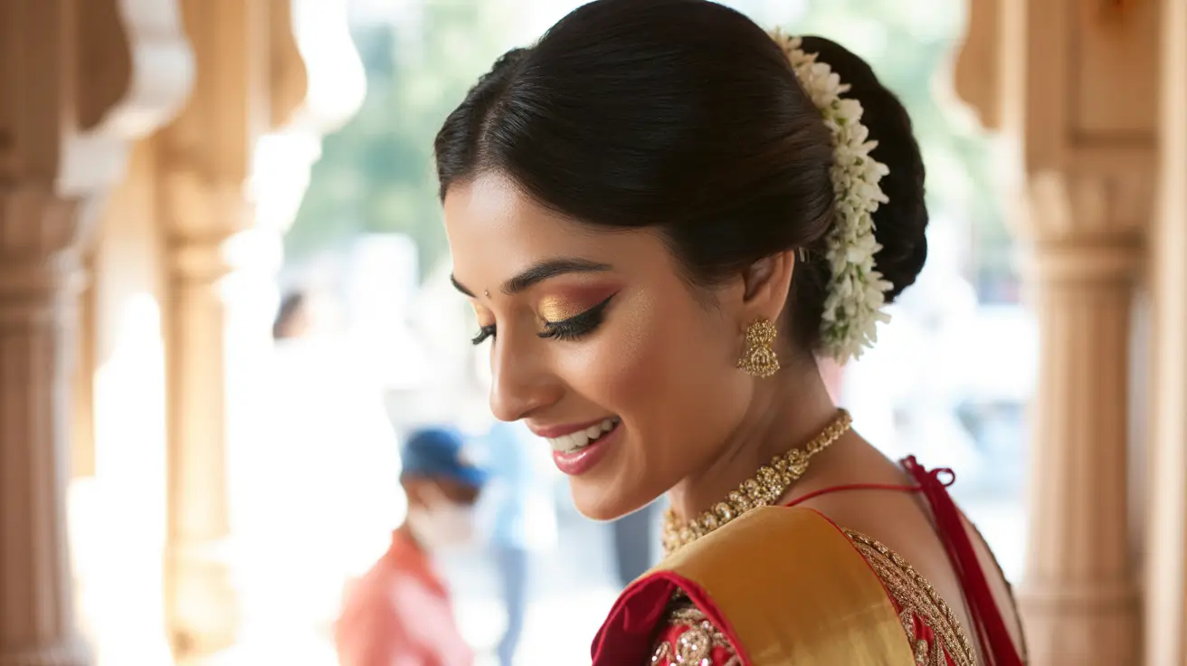 Classic Bun & Bold Eyes for Brides
