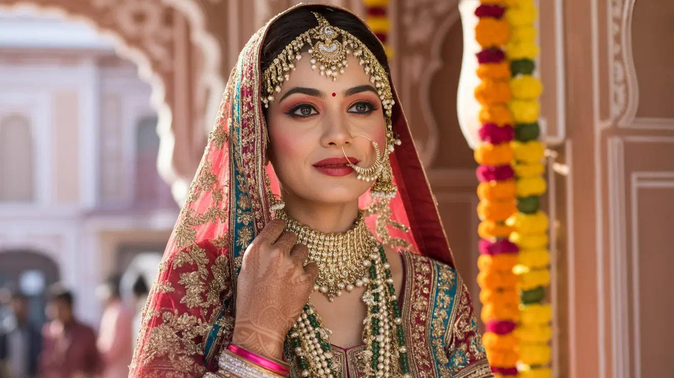 Rajasthani Bridal Look with Bold Eyes & Red Lips